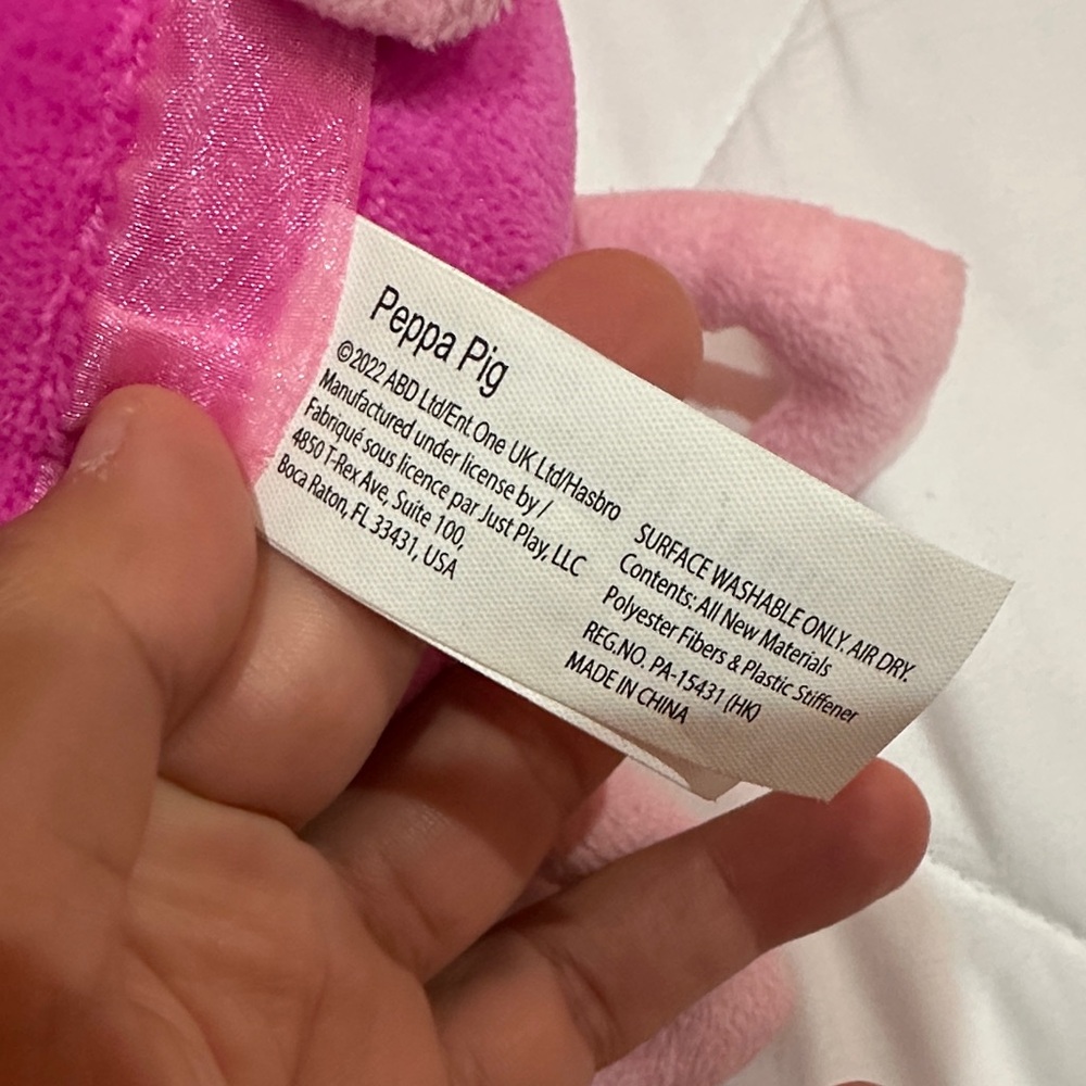 NEW Peppa Pig Pink and Purple Stuffed Animal - Picture 5 of 5